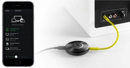 Chromecast function on Android device to stream music from smartphone to chromecast-audio compatible speakers